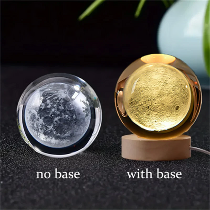 Lampe 3D Planète Cristal - CosmoLumière
