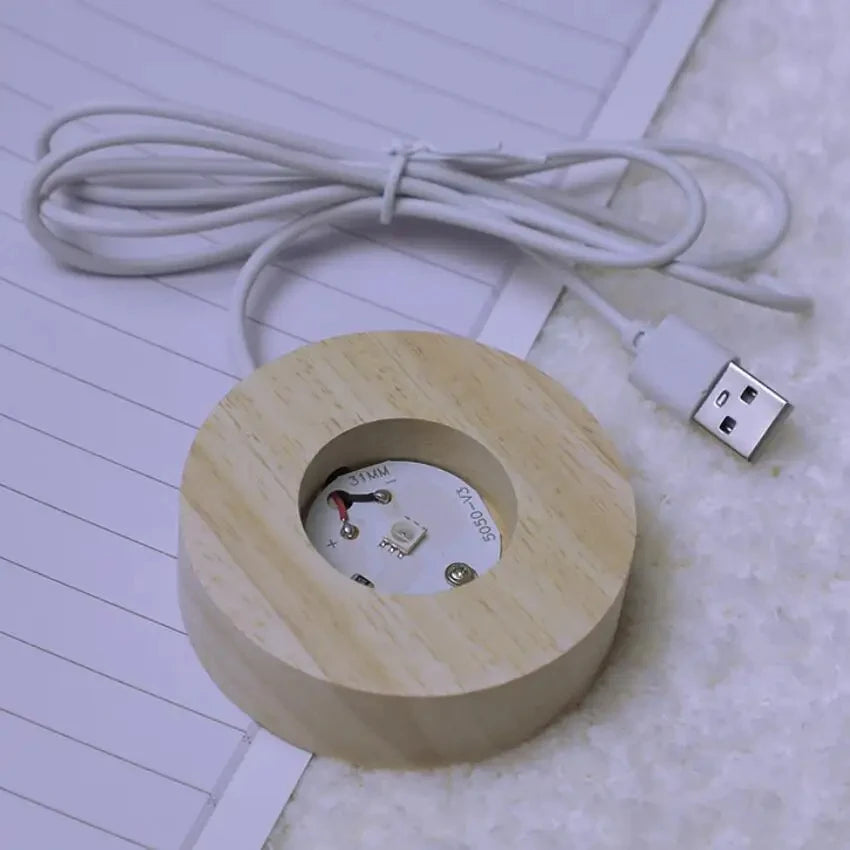 Lampe 3D Planète Cristal - CosmoLumière