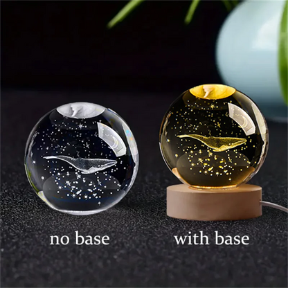 Lampe 3D Planète Cristal - CosmoLumière