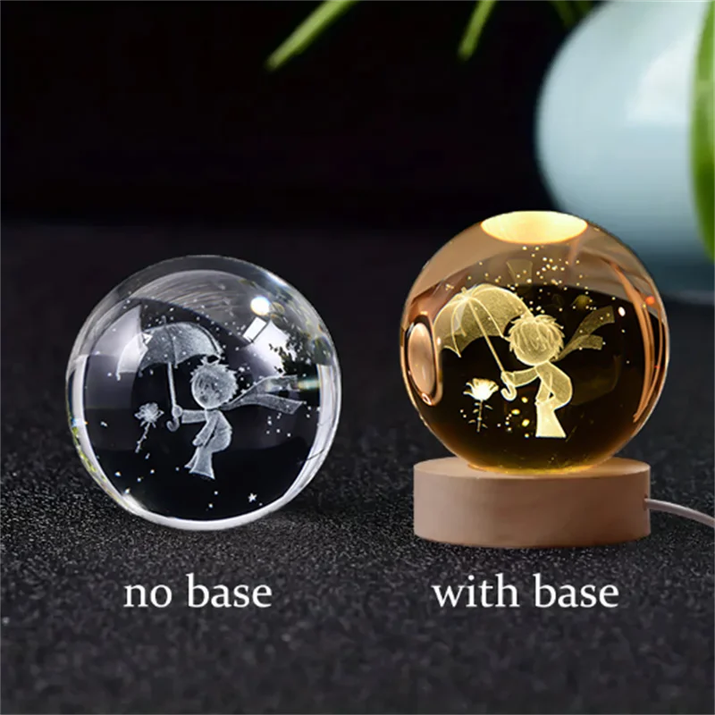 Lampe 3D Planète Cristal - CosmoLumière