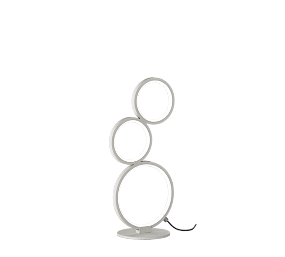 Lampe À Poser Blanche - LED Cercles
