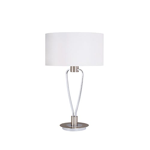 Lampe A Poser Blanche et Argenté