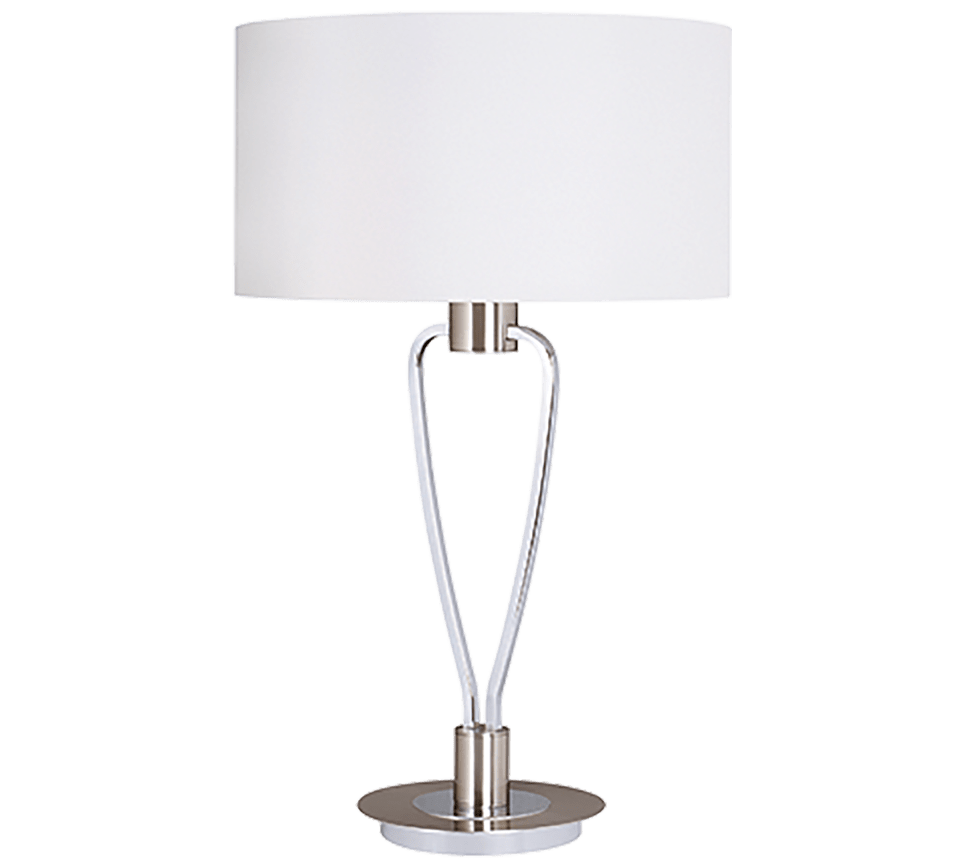 Lampe A Poser Blanche et Argenté