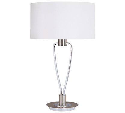 Lampe A Poser Blanche et Argenté