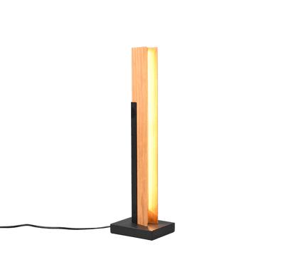Lampe Chevet Noire et Bois - Style Scandinave Minimaliste