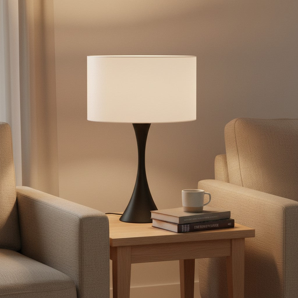 Lampe De Table Noire et Blanche - Style Moderne Minimaliste