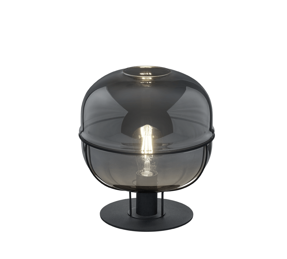Lampe Design Boule - Abat Jour Verre Noir