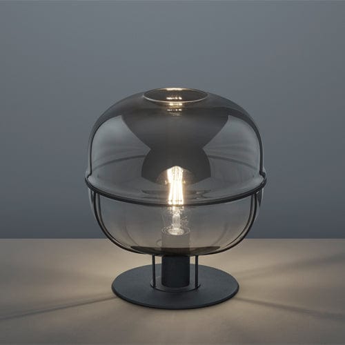 Lampe Design Boule - Abat Jour Verre Noir