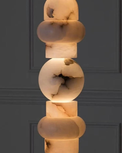 Lampadaire Blanc en Marbre