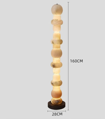 Lampadaire Blanc en Marbre