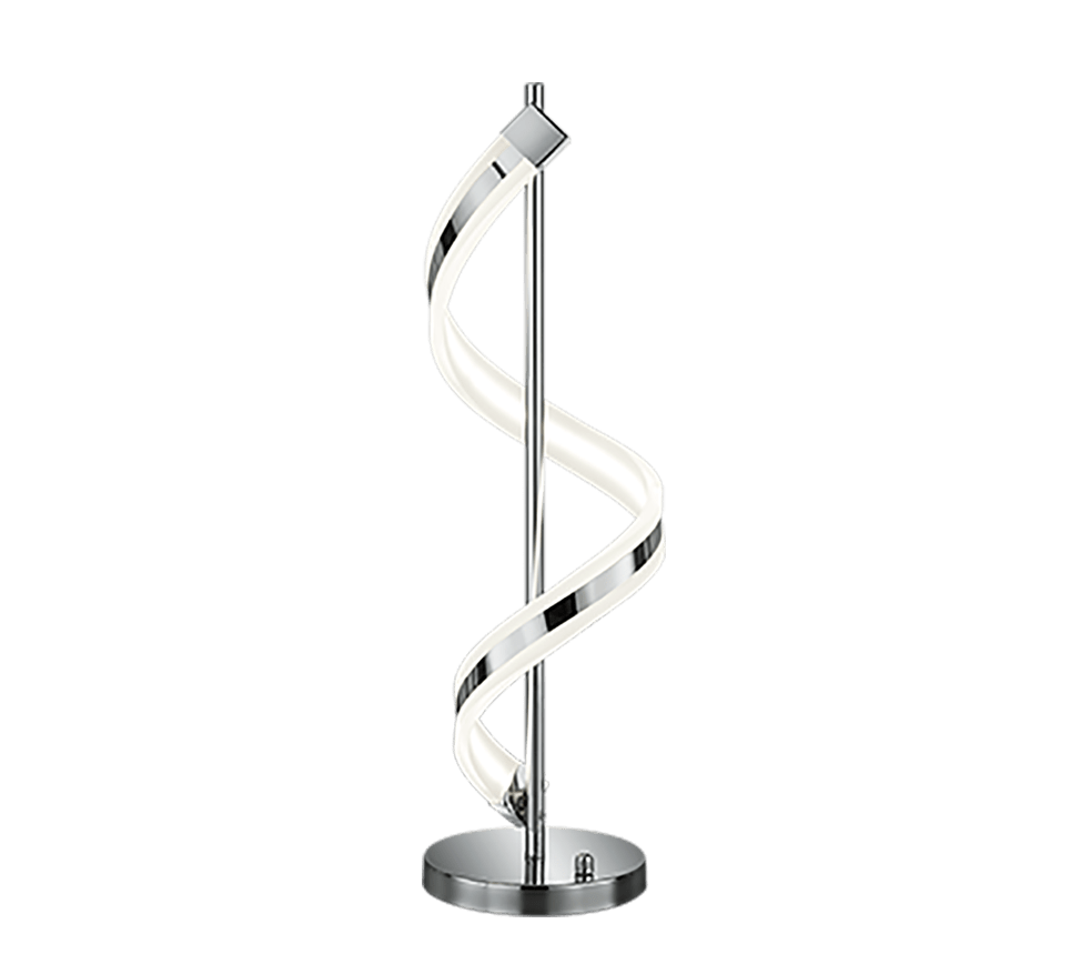 Lampe LED Lumineuse en Spirale Argent Chrome