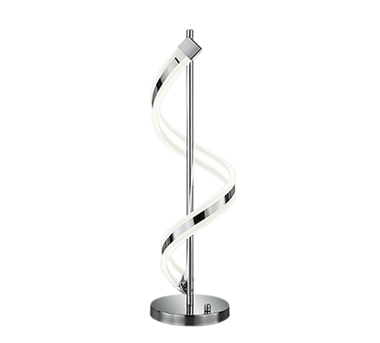 Lampe LED Lumineuse en Spirale Argent Chrome