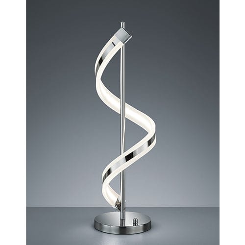 Lampe LED Lumineuse en Spirale Argent Chrome
