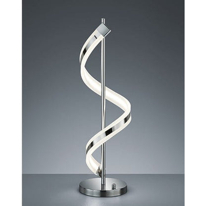 Lampe LED Lumineuse en Spirale Argent Chrome