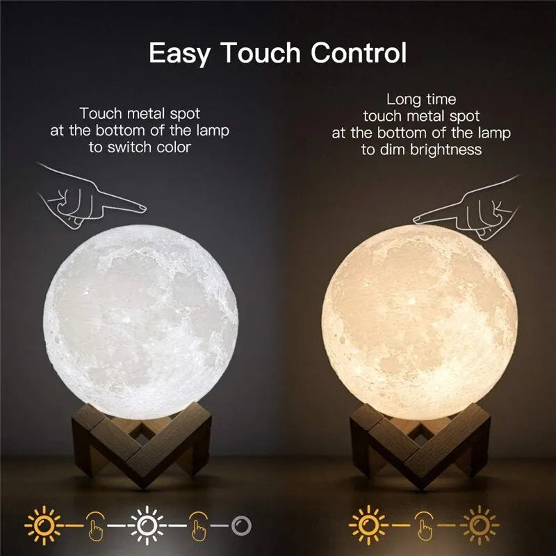 Lampe Lunaire Tactile - Éclat Cosy pour Salon
