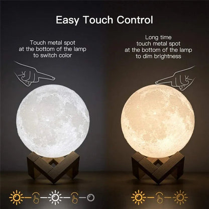Lampe Lunaire Tactile - Éclat Cosy pour Salon