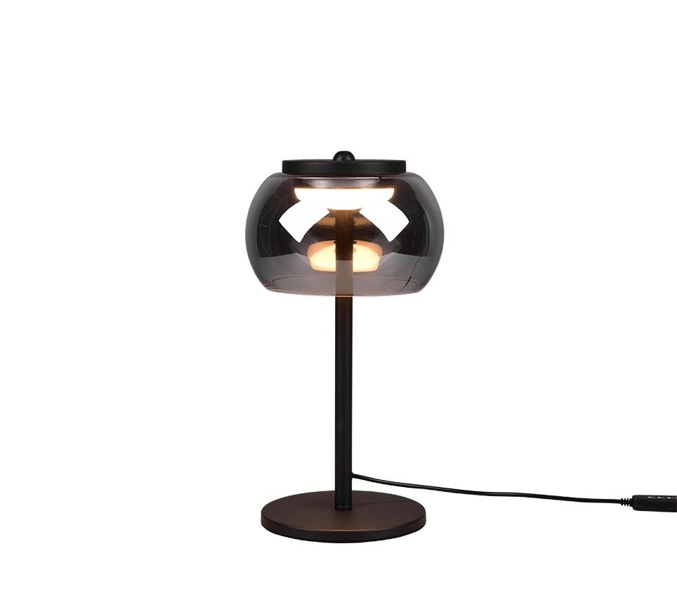 Lampe Moderne Noire en Verre