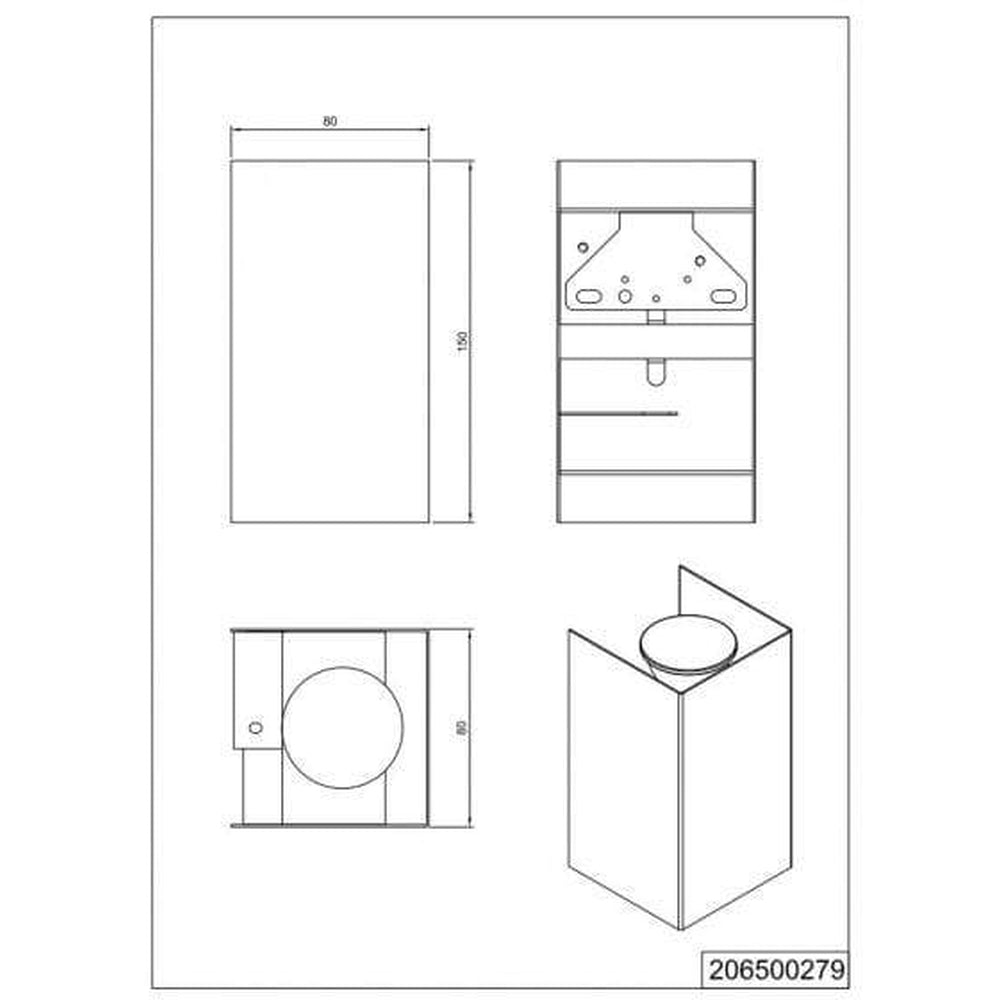 Lampe Murale Dorée RECTANGLE