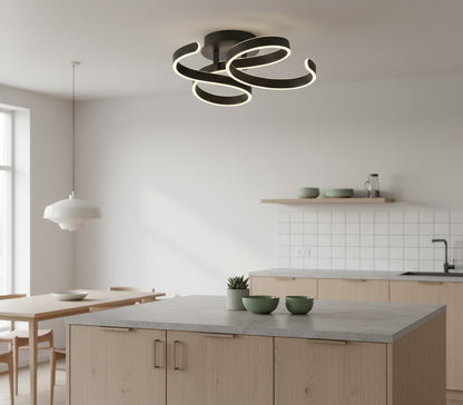 Lampe Noire pour Plafond de Salon