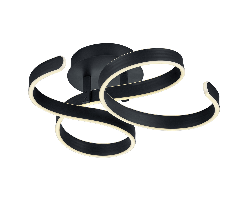 Lampe Noire pour Plafond de Salon