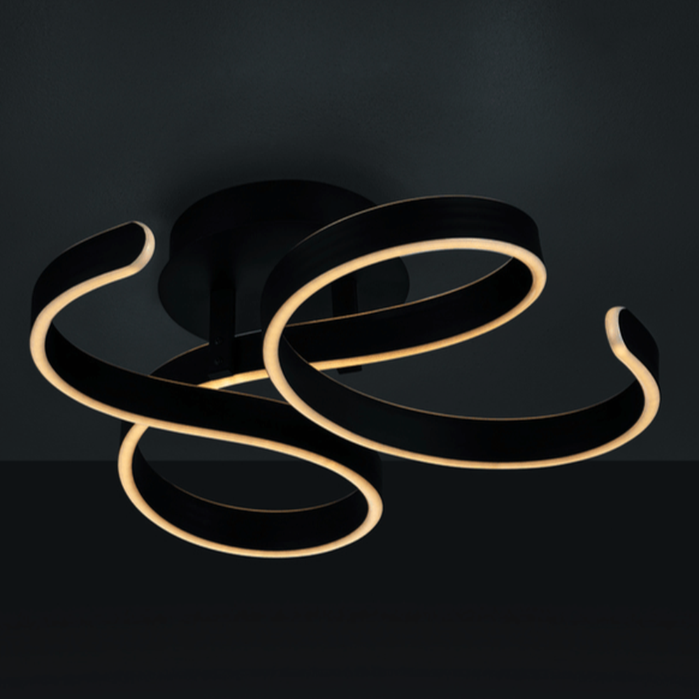Lampe Noire pour Plafond de Salon