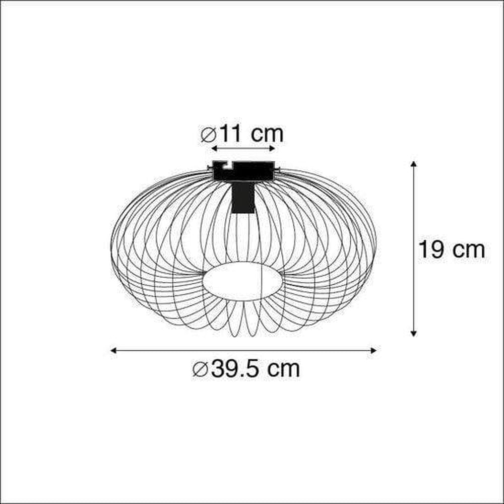 Lampe Plafond Boule Metal - Style Industriel