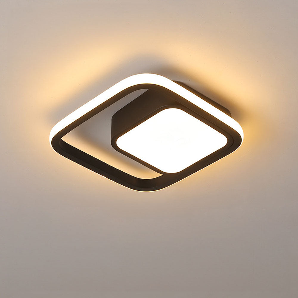 Lampe Plafond LED Duo Anneaux - Éclat Minimaliste