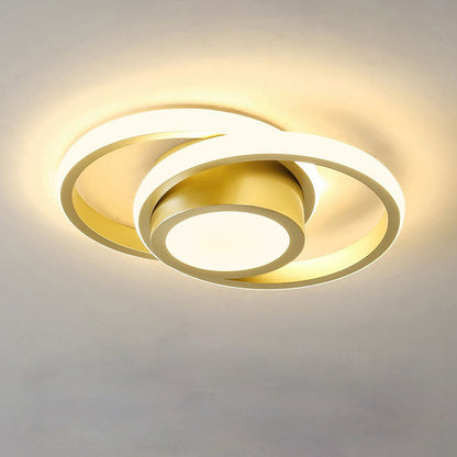 Lampe Plafond LED Duo Anneaux - Éclat Minimaliste