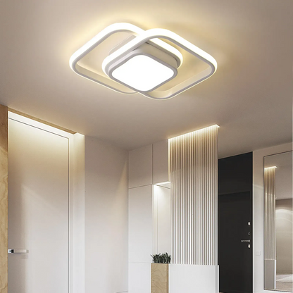 Lampe Plafond LED Duo Anneaux - Éclat Minimaliste