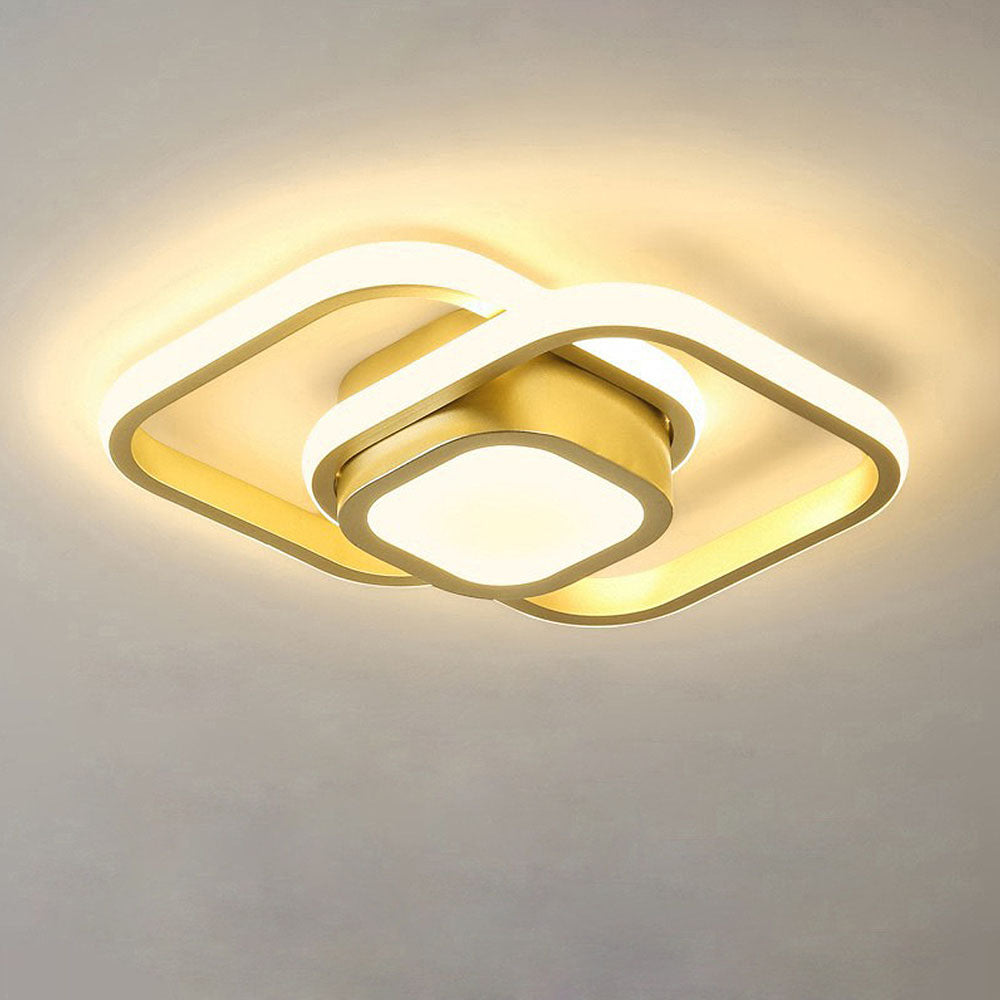 Lampe Plafond LED Duo Anneaux - Éclat Minimaliste
