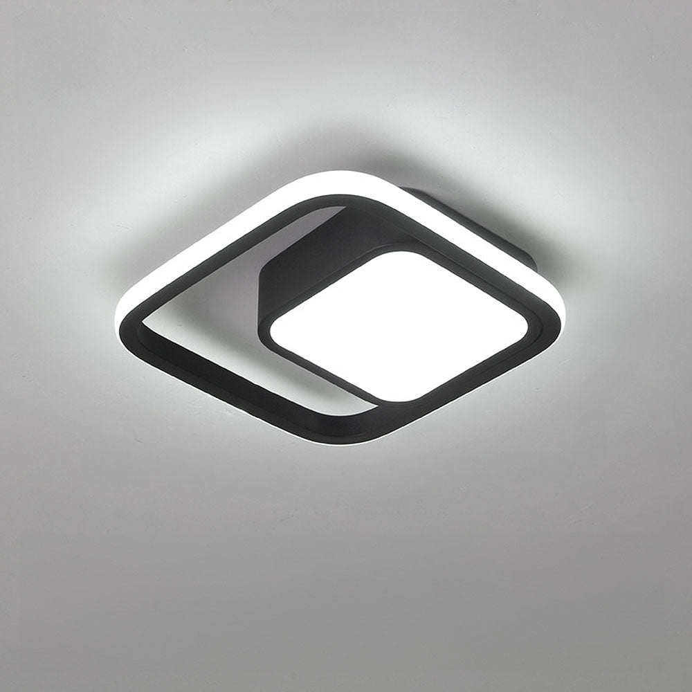 Lampe Plafond LED Duo Anneaux - Éclat Minimaliste