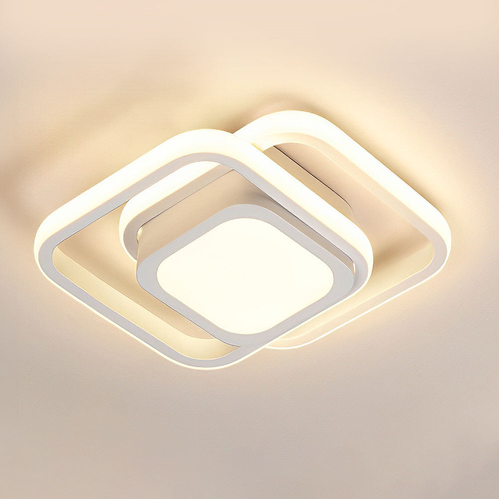 Lampe Plafond LED Duo Anneaux - Éclat Minimaliste