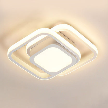 Lampe Plafond LED Duo Anneaux - Éclat Minimaliste
