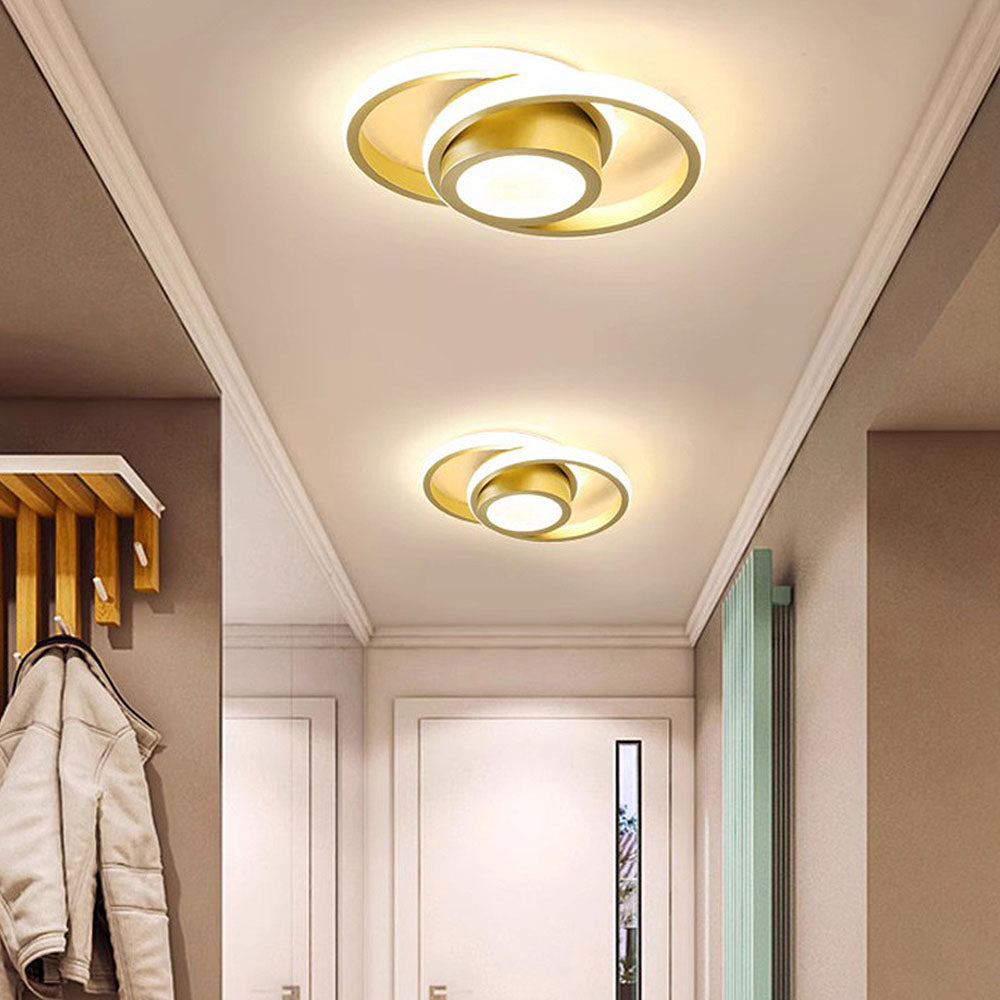 Lampe Plafond LED Duo Anneaux - Éclat Minimaliste