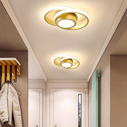 Lampe Plafond LED Duo Anneaux - Éclat Minimaliste