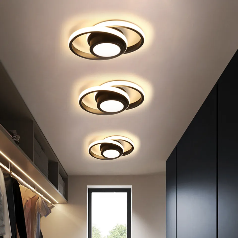 Lampe Plafond LED Duo Anneaux - Éclat Minimaliste