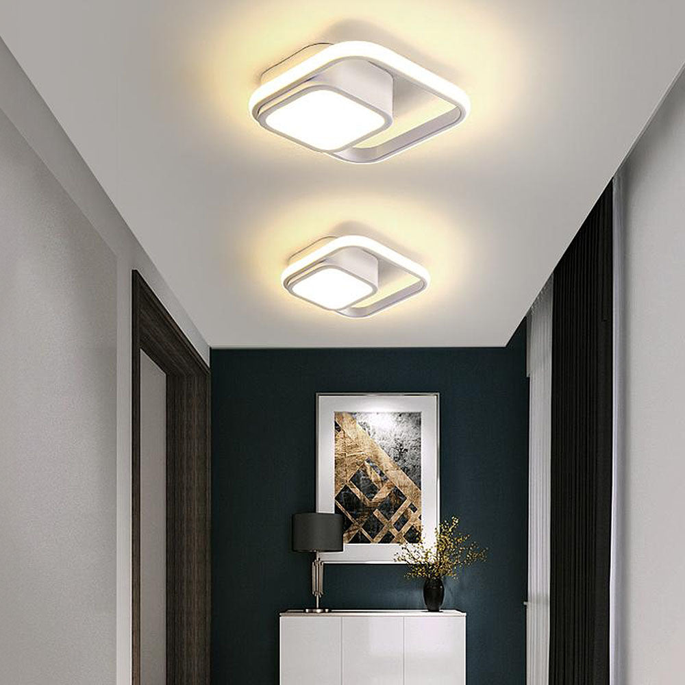 Lampe Plafond LED Duo Anneaux - Éclat Minimaliste