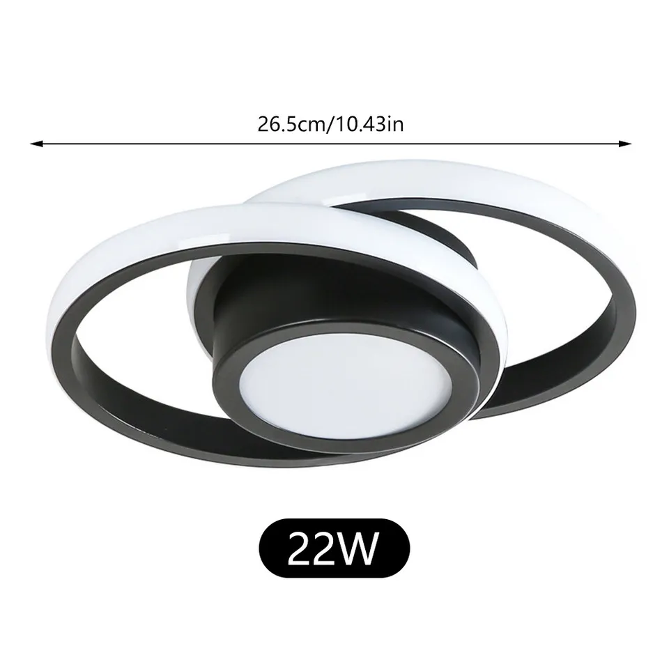 Lampe Plafond LED Duo Anneaux - Éclat Minimaliste