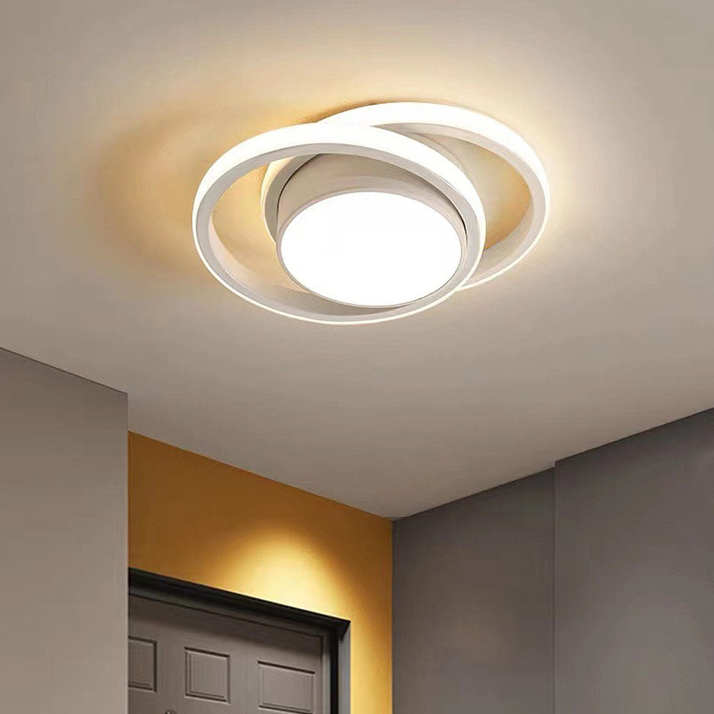 Lampe Plafond LED Duo Anneaux - Éclat Minimaliste