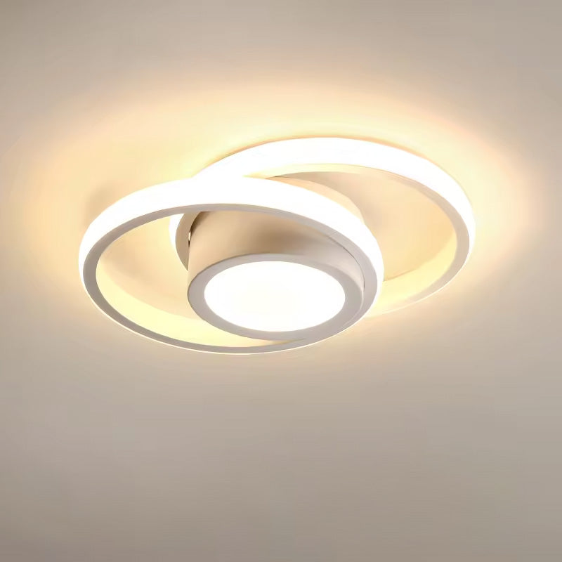 Lampe Plafond LED Duo Anneaux - Éclat Minimaliste