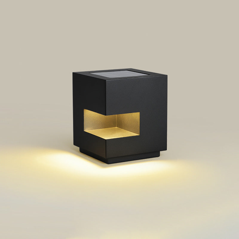 Lampe Solaire Obélisque Noir – Éclairage Pilier pour Jardin et Terrasse
