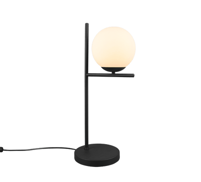Lampe à poser noire et blanche avec globe - Style Moderne