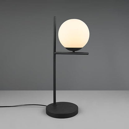 Lampe à poser noire et blanche avec globe - Style Moderne
