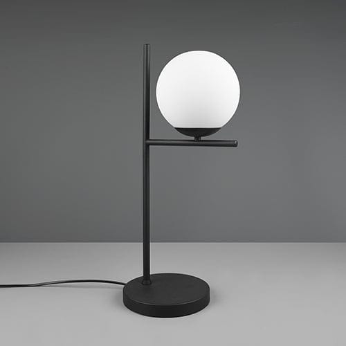 Lampe à poser noire et blanche avec globe - Style Moderne
