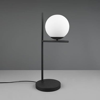 Lampe à poser noire et blanche avec globe - Style Moderne