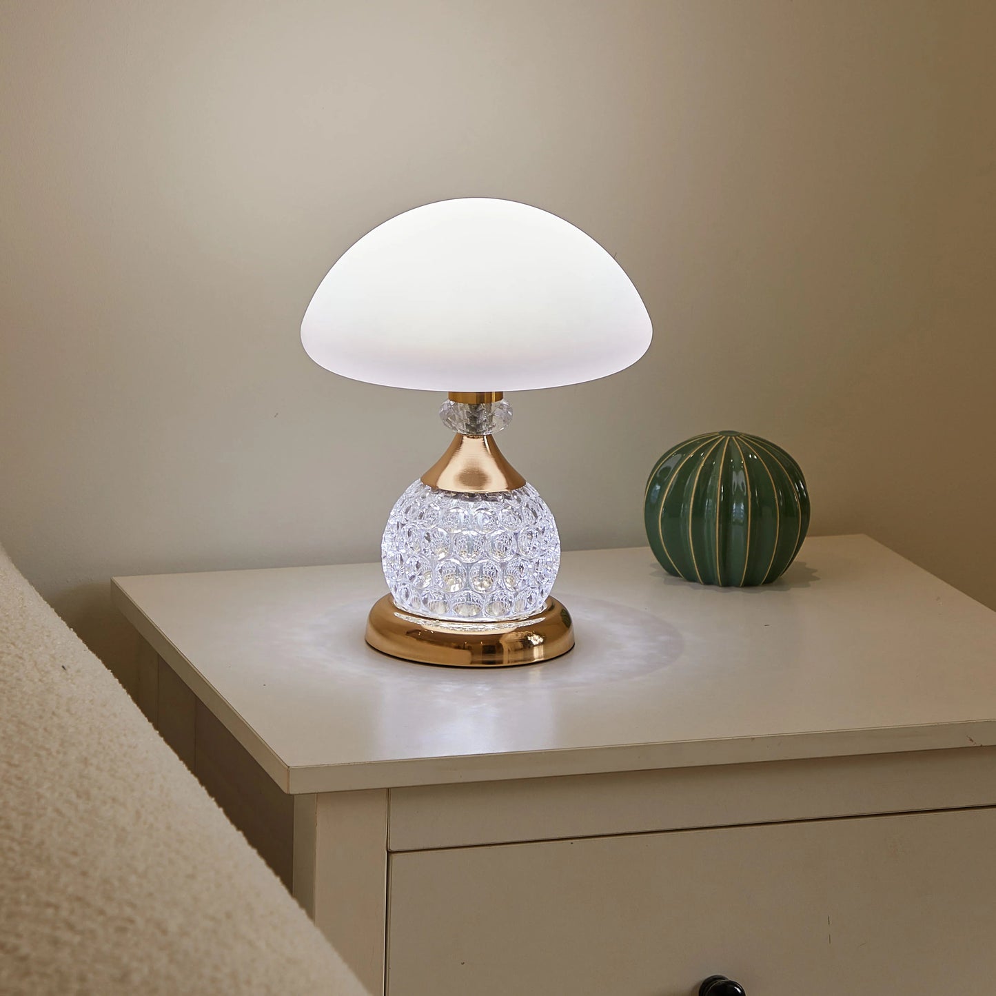 Lampe d'Ambiance Champignon Cristal - Éclat Naturel