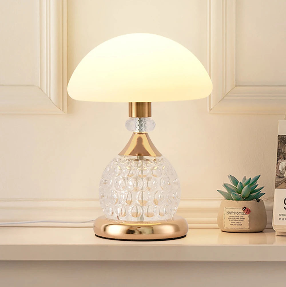 Lampe d'Ambiance Champignon Cristal - Éclat Naturel