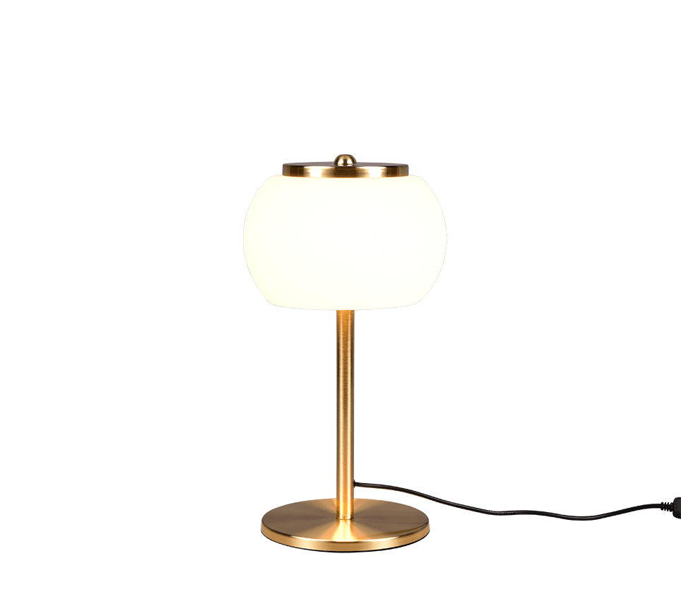 Lampe de Chevet Dorée En Verre Soufflé