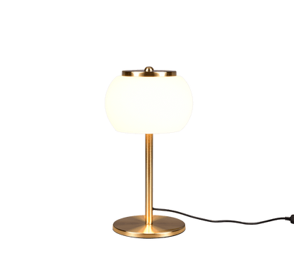 Lampe de Chevet Dorée En Verre Soufflé