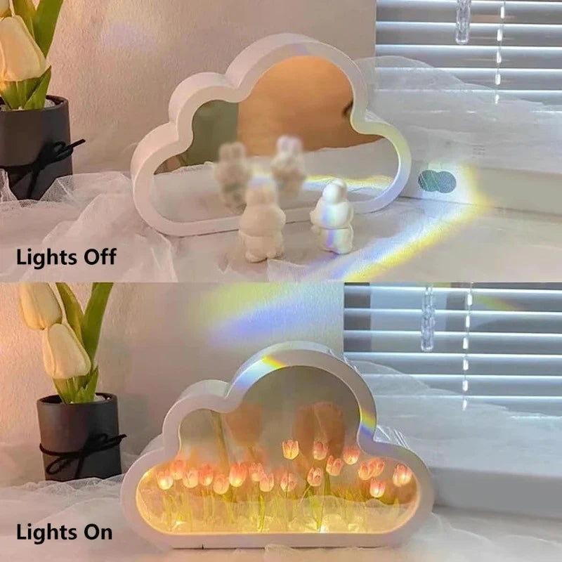 Lampe de Chevet Tulipe Nuage - Étoile Douce